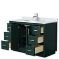 thumbnail image 3 of Wyndham Collection Miranda 48" Metal&Wood Single Bathroom Vanity in Green/Nickel, 3 of 6
