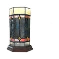 thumbnail image 2 of CHLOE Lighting NEILSON Tiffany-glass Accent Pedestal 1 Light Mission table lamp 14" Tall, 2 of 3
