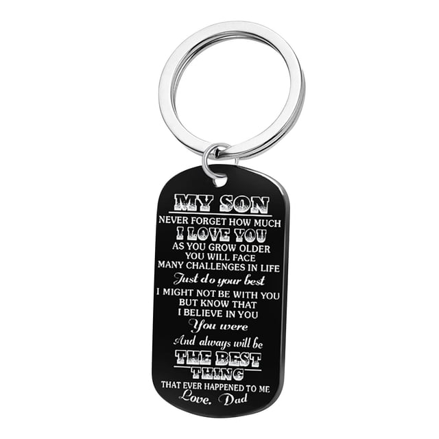 Bijoux en Acier Inoxydable pour Collier Militaire de Mon Fils Cadeau Lettrage en Acier Inoxydable, PENDANE, Acier Inoxydable