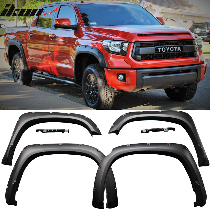 Automotive Ikon Motorsports Fits 2007 2013 Toyota Tundra Fender Flare Pocket Style Smooth Texture Fender Flares