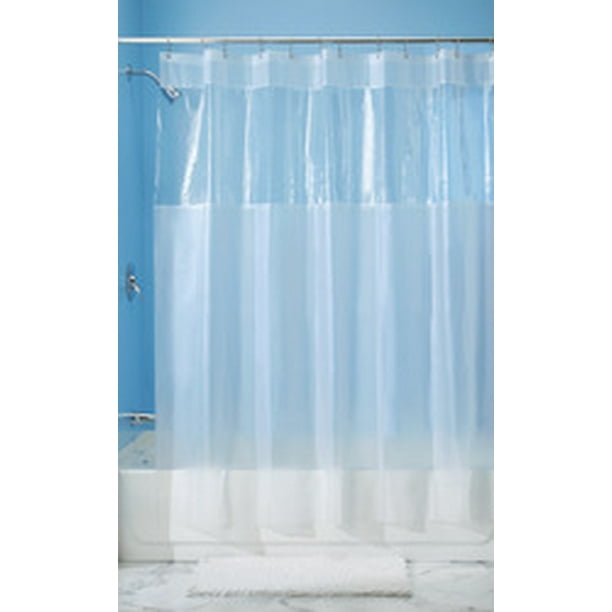 InterDesign Hitchcock EVA Shower Curtain, Long 72" x 84", Clear