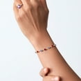 thumbnail image 4 of 18K Yellow Gold Plated Silver Blue Tanzanite and Red Created Ruby Infinity Tennis Bracelet for Women (2.72 Cttw, Gemstone December Birthstone, Round 4.5MM, Fully Adjustable up to 9 inch), 4 of 4