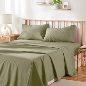 Nestl Virtu Bamboo Blend Sheet Set, Queen, Sage Green