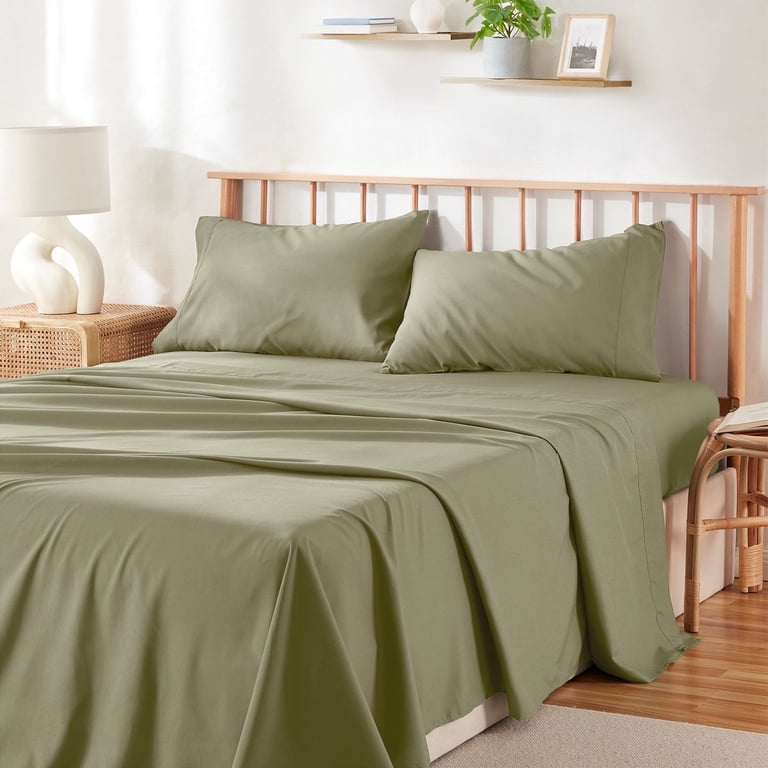 Nestl Virtu Bamboo Blend Sheet Set, Queen, Sage Green photo 1