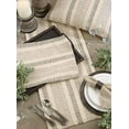 thumbnail image 2 of Fennco Styles Alexandra Collection Cottage Striped Cord Woven 100% Cotton 14 x 20 Inch Place Mats, Set of 4 – Ivory Placemats for Banquets, Family Gathering, Special Events and Home Décor, 2 of 4