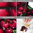 thumbnail image 4 of Cherry Double Layered Insulated Refrigerated Lunch Bag with Two Compartments, Large Capacity, and Handheld Carry - 7.1x11.4x16.1 Inches, 4 of 6