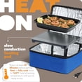 thumbnail image 5 of HOTLOGIC Mini Portable Electric Lunch Box Food Heater with Glass Container - Food Warmer and Heated Lunch Box for Adults Car/Home - Cook, Reheat, and Keep Your Food Warm - BLUE - 120V, 5 of 9