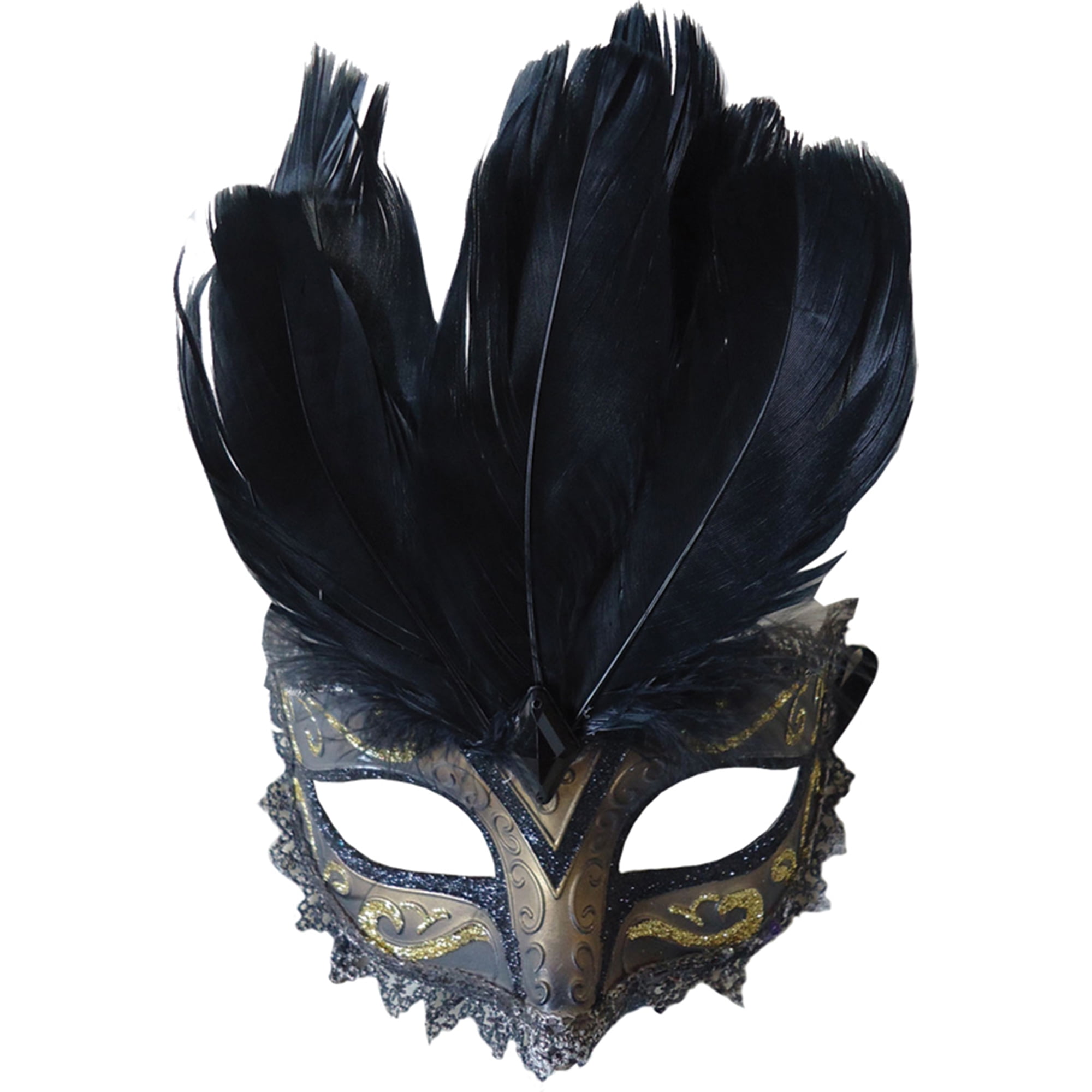 Morris Costumes Carnivale Eye Mask Black Gold, Style, MR031416