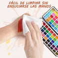 thumbnail image 4 of LEKOU Acuarela Profesional 100 Colores, Juego Pintura Acuarela Port&aacute;til Con Caja Met&aacute;lica, Kit De Pintura Acuarela Con Pinceles, Paleta, Papel De Acuarela Para Principiantes, Art, 4 of 7