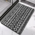 thumbnail image 3 of Indulge in Luxury with our Non-Slip 20x32in Tribal Style Bath Rug Runner - Soft Microfiber, Machine-Washable Bathroom Rugs for Tub and Shower. Elevate Your Bathroom Experience Today!, 3 of 5