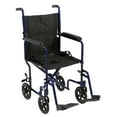 thumbnail image 6 of McKesson Transport Chair, Lightweight - Aluminum - Blue, 300 lbs Capacity, 1 Ct, 6 of 7