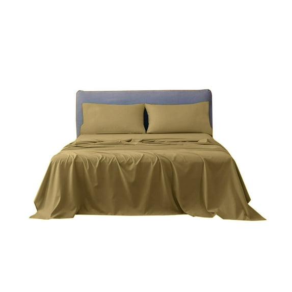 Splendid Collections Bed Sheet Set - 4 Piece Full Solid Taupe Sheets - Super Soft Microfiber 1800 Bedding - Fits Mattress up to 15 Inches - Easy Fit and Wrinkle, Fade, Stain Resistant