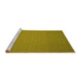 thumbnail image 2 of Ahgly Company Machine Washable Indoor Round Abstract Yellow Contemporary Area Rugs, 7' Round, 2 of 4