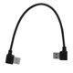 thumbnail image 1 of Cable USB a USB de 25 cm, cable USB 3.0 con codo de 90° macho a cable macho con curvatura a la derecha para transferencia de datos, 1 of 5