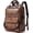 Two-toned Brown, variant on Laptop Backpack for Women and Men, 15.6 Inch Vegan Leather Computer Backpack Professional Water-Resistant Casual Daypack for Work Business College Travel Office