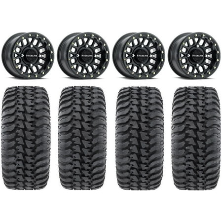 Raceline Podium Bdlk 14 Bk Wheels 32 Regulator Tires Kawasaki Mule Pro FXT