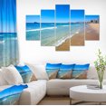 thumbnail image 1 of Benidorm Poniente Vagues de Plage - Impression sur Toile Paysage Marin, 1 of 3
