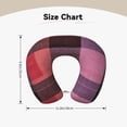thumbnail image 5 of Travel Pillow Memory Foam, Head Neck Support Airplane Pillow For Traveling, Car, Home, Travel Neck Flight Pillow 12 Inches Palevioletred Buffalo Plaid Check Tartan Scotland_4, 5 of 8