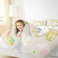 thumbnail image 4 of Feelyou Cartoon Unicorn Animal Full Size Comforter Sets, Kawaii Cloud Rainbow Bedding Comforter Set, Teens Kids Boys Girls Reversible Bedding Sets, Super Cozy Room Decor, 3 Pieces, 4 of 8