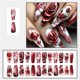 thumbnail image 2 of 24 Pcs Medium Ballerinas False Nail Glossy Artificial Nail Flowers Stick on Nail Valentines Day Press On Nail, 2 of 4