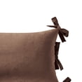 thumbnail image 3 of Home Decor Collection 14" x 20" Brown Velvet Bow Decorative Pillow, 3 of 5