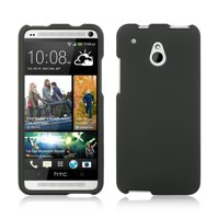 Insten Hard Rubberized Cover Case For HTC One Mini - Black