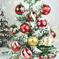 thumbnail image 4 of 6/12/24 piezas de bolas navideñas rojas doradas para colgar en el árbol de Navidad, bolas grandes para decoración del hogar, decoraciones para fiestas navideñas, 4 of 5