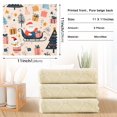 thumbnail image 6 of Yayeee 6 Pack Kitchen Dishcloths for Washing Dishes Soft Absorbent Microfiber Towels, Beige Christmas Santa, 6 of 9