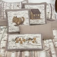thumbnail image 4 of Donna Sharp Birch Forest Lodge Cabin Square Embroidered Decorative Cotton Throw Pillow, 4 of 5