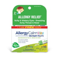 Boiron AllergyCalm Kids Pellets, Homeopathic Medicine for Allergy Relief, Itchy & Watery Eyes, Sneezing, Itchy Throat & Nose, 3 x 80 Meltaway Pellets