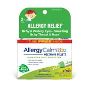 Boiron AllergyCalm Kids Pellets, Homeopathic Medicine for Allergy Relief, Itchy & Watery Eyes, Sneezing, Itchy Throat & Nose, 3 x 80 Meltaway Pellets