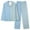 Light Blue, variant on Annhoo Pajama Sets for Women 2 Piece Color Block Outfits Fall Lapel Long Sleeve Button down Shirts with Pants Homewear