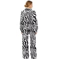 thumbnail image 2 of Uorisanigo Zebra Stripes Women's 2 Piece Outfits Oversized Sweatsuit Drawstring Mock Neck Tracksuit Long Sleeve Athletic Tops with Wide Leg Sweatpants Fall Lounge Sets Plus Size Sportswear, 2 of 8