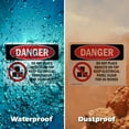 thumbnail image 6 of (2 Pack) Do Not Place Objects On Top OSHA Danger Sign 18 Inch X 12 Inch Plastic Sign, Weather Resistant, UV Protected for Workplace, Business, and Construction Site, Made in the USA, 6 of 8