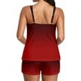thumbnail image 5 of Two Piece Tankini Swimsuits for Women Gradient Tummy Control Bathing Suit with Shorts Athletic Swimwear, S, 5 of 7