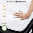 thumbnail image 5 of 14" King Size Density Memory Foam Mattress, Independent Pocket Springs, Hypoallergenic Soft Knit Fabric, Cooling Breathable Design, 5 of 10