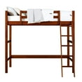 Your Zone Kiarah Twin Loft Bed with Ladder, Walnut