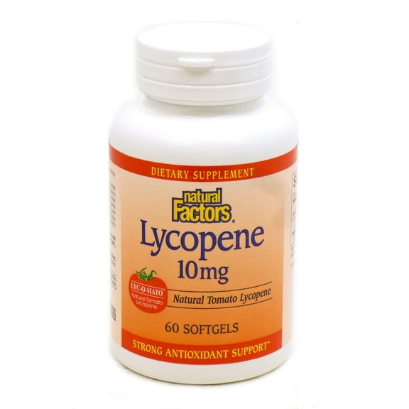Natural Factors Lycopene 10 mg, Antioxidant Support with Pumpkin Seed, 60 Softgels