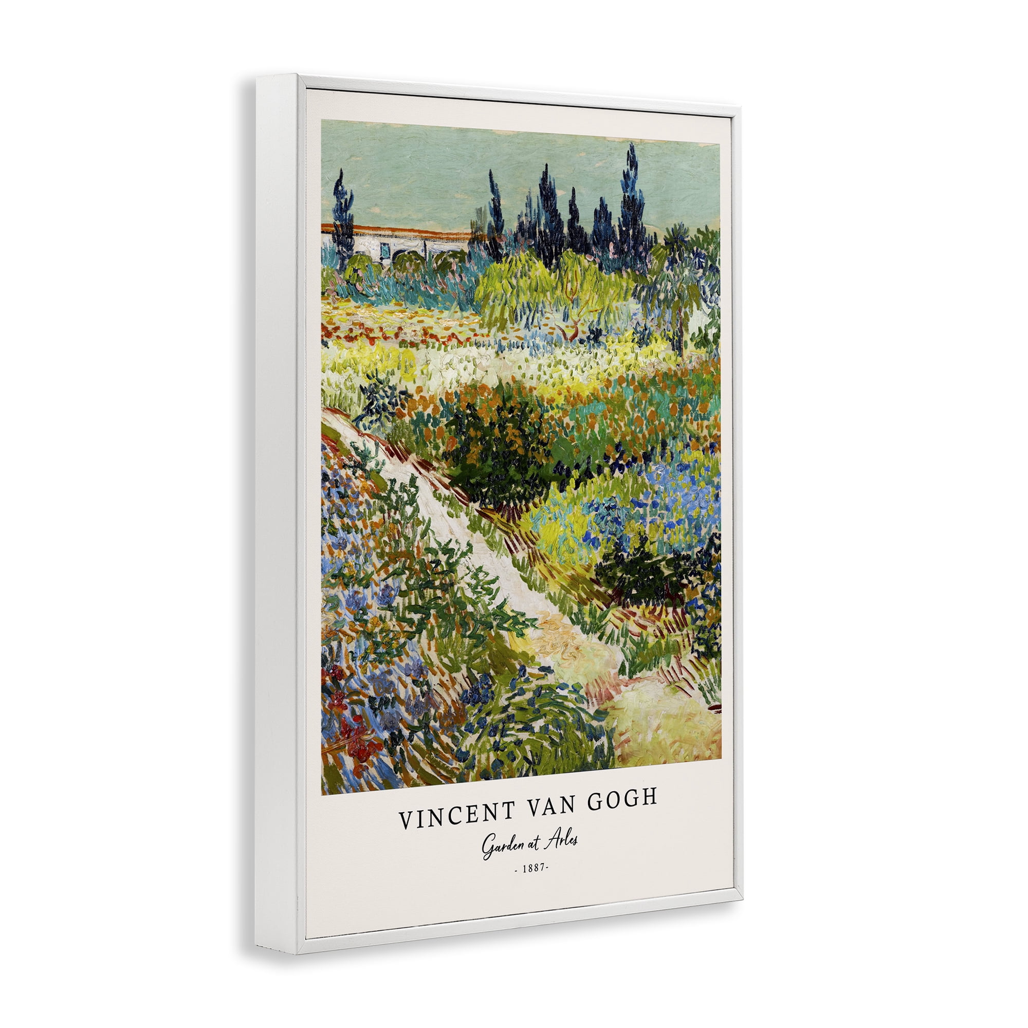 Stupell Industries Classic Garden At Arles White Framed Giclee Art, design by Vintage Hustle
