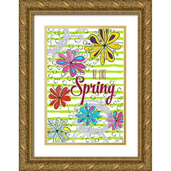 Murdock, Ramona 13x18 Gold Ornate Wood Framed with Double Matting Museum Art Print Titled - Be Like Spring
