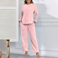 thumbnail image 5 of Velour Track Suits for Women Long Sleeve Pajama Set Casual 2 Piece Loungewear, 5 of 6