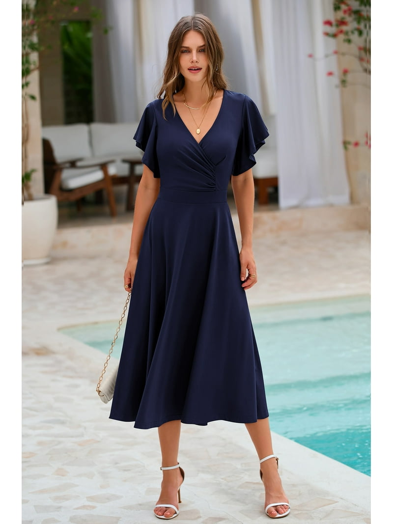 green emerald velvet dress Ladivine CD0211 Elegant Embellished Mini Dress Smoky Blue / XXS
