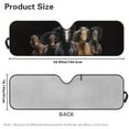thumbnail image 6 of Uorisanigo Windshield Sun Shade Compatible with 2018-2023 Jeep Wrangler JL 4XE Gladiator JT Foldable Windshield Sun Visor Front Window UV Blackout Shades (Brown Western Horse), 6 of 7