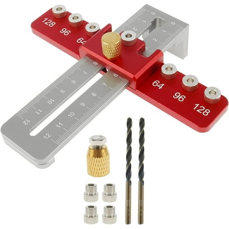 

Cabinet Hardware Jig Aluminum oy Cabinet Handle Jig Adjustable Drill Template Guide Tool Punch Locator Drill Guide for Instation of Door Drawer Handle and Pulls (Set A)