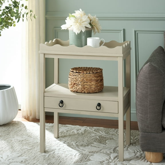 Safavieh Darlyn Traditional Wood End Table, Sand