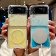 thumbnail image 2 of For Samsung Z Flip Magsafe Glitter Folding Phone Case, iPhone 13, 2 of 7