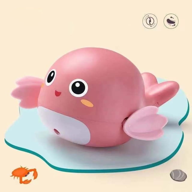 juguete de agua Baoblaze ballena a cuerda piscina flotante juguete para bañera Rosa claro