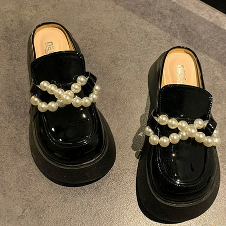 

Women s Platform Shoes Half Slippers Fashion Versatile Summer Outdoors for Girls 35 B