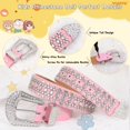 thumbnail image 6 of WHIPPY Kids Western Belt for Girls Boys Toddler Cowboy Cowgirl Belt for Jeans Dresses Rhinestone Studded Leather Belt, 6 of 8