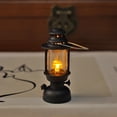 thumbnail image 6 of Electronic Candle Ambient Light Mini Oil-Lamp LED Night Light, Flameless Flicker, Cord-Free Plastic Lantern with Hanging Loop & Bottom Switch, Safe Holiday Décor for Bedroom, Centerpieces, 6 of 7